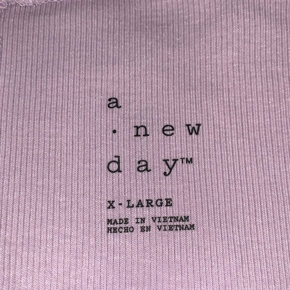 A New Day Womens Violet Mock Neck Ribbed Sleeveless Tank Top Size XL - Picture 11 of 11